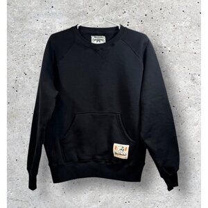 Zero Foxtrot Sweatshirt Womens Medium Black Crew Neck Pullover Kangaroo Pocket